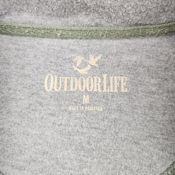 Outdoor Life Sweater Mens Medium Green 1/4 Zip Pullover Sweatshirt Mockneck - Picture 10 of 10